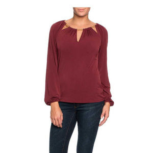 NWOT Michael Kors women's top, Burgundy size XL